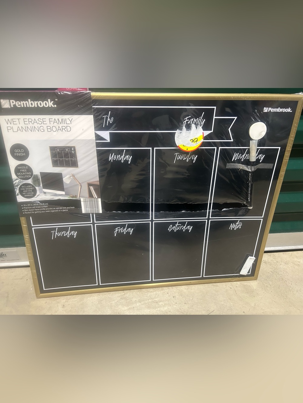 NWT family planning board. Write on and wet erase. Calendar for events.